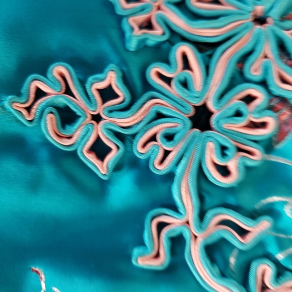 Vintage Peony 1980's Satin Cheongsam Dress. Sz 38 (8-10) - Picture 5 of 13